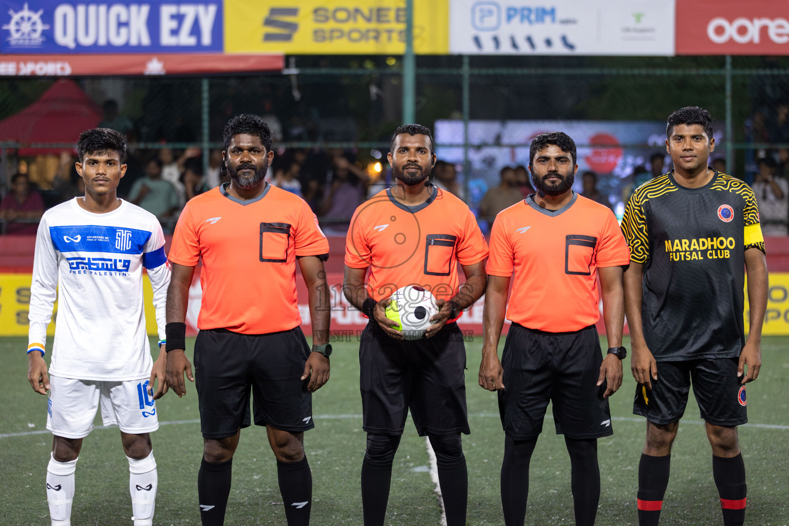 S Hithadhoo vs S Maradhoo in Day 18 of Golden Futsal Challenge 2024 was held on Thursday, 1st February 2024, in Hulhumale', Maldives Photos: Mohamed Mahfooz Moosa, / images.mv