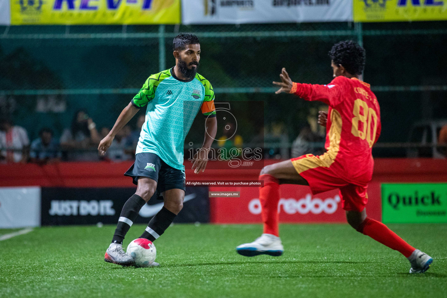 GA. Kondey vs GA. Dhaandhoo in Day 7 of Golden Futsal Challenge 2023 on 11 February 2023 in Hulhumale, Male, Maldives