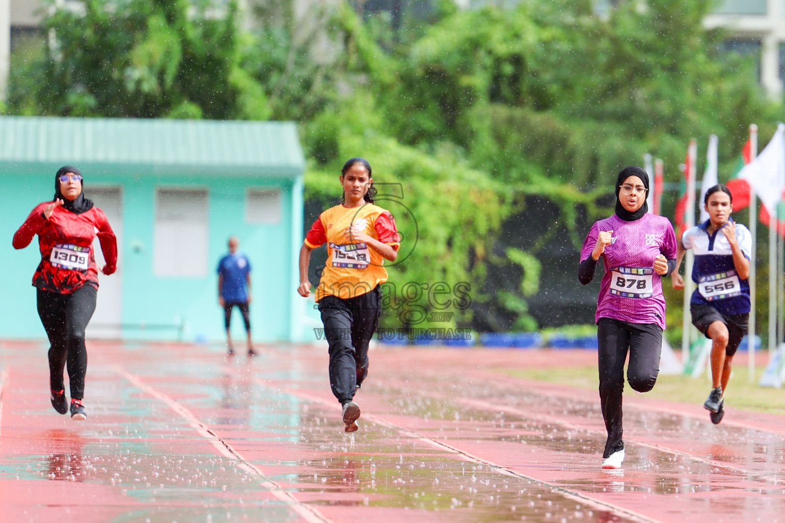 Day 1 of MWSC Interschool Athletics Championships 2024 held in Hulhumale Running Track, Hulhumale, Maldives on Saturday, 9th November 2024. 
Photos by: Ismail Thoriq, Hassan Simah / Images.mv