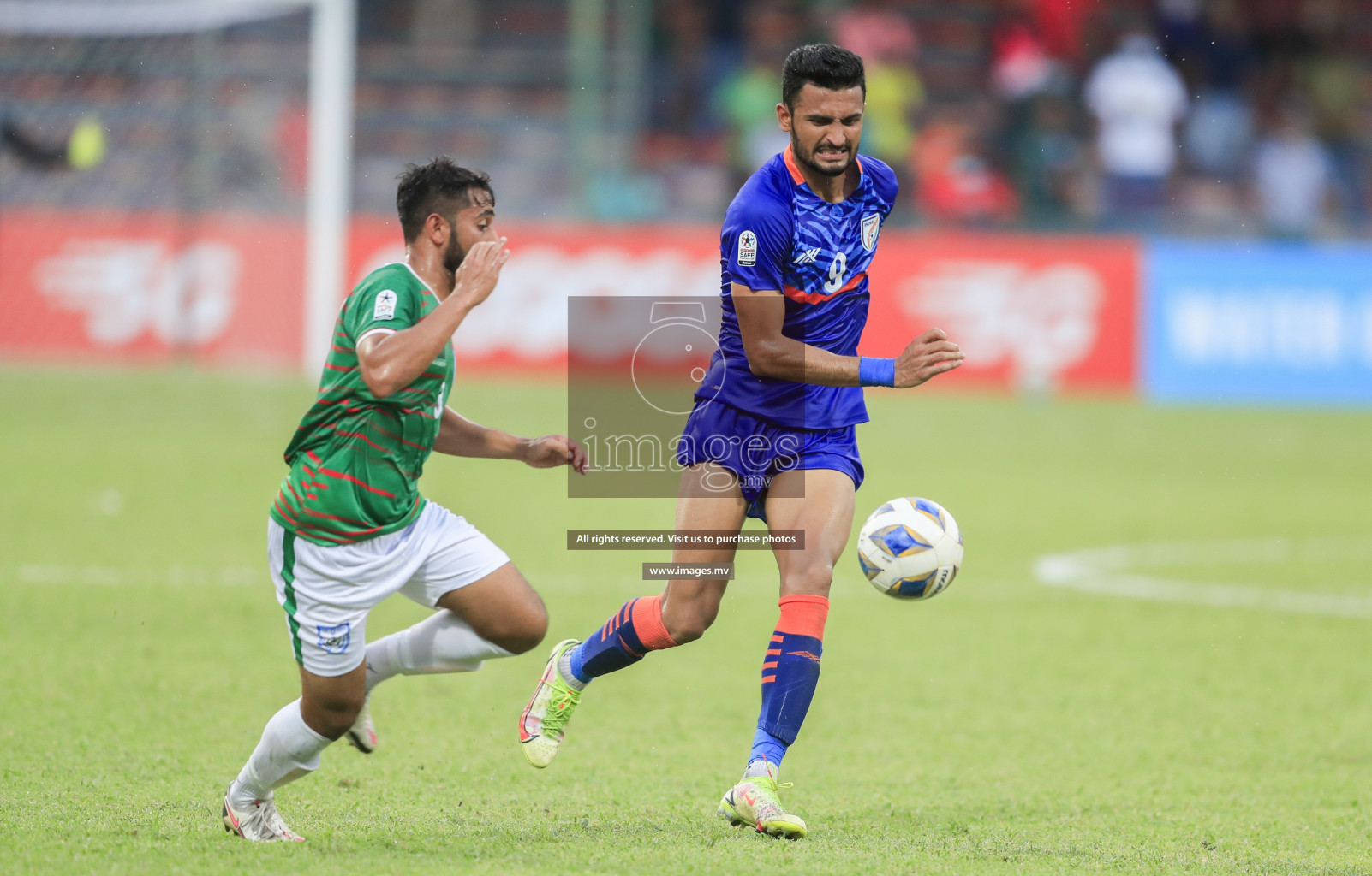 Bangladesh vs India in SAFF Championship 2021 held on 1st October 2021 in Galolhu National Stadium, Male', Maldives