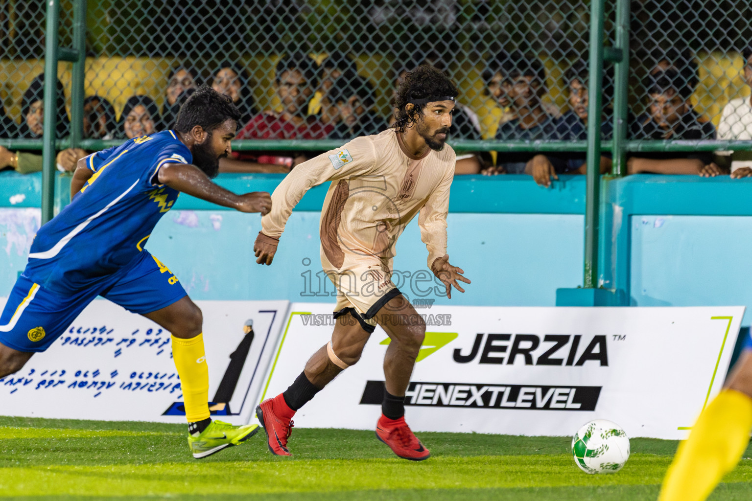 Dee Cee Jay SC vs Fools SC in Semi Finals of Laamehi Dhiggaru Ekuveri Futsal Challenge 2025 was held on Sunday, 27th July 2025, at Dhiggaru Futsal Ground, Dhiggaru, Maldives Photos: Areef Adam / images.mv
