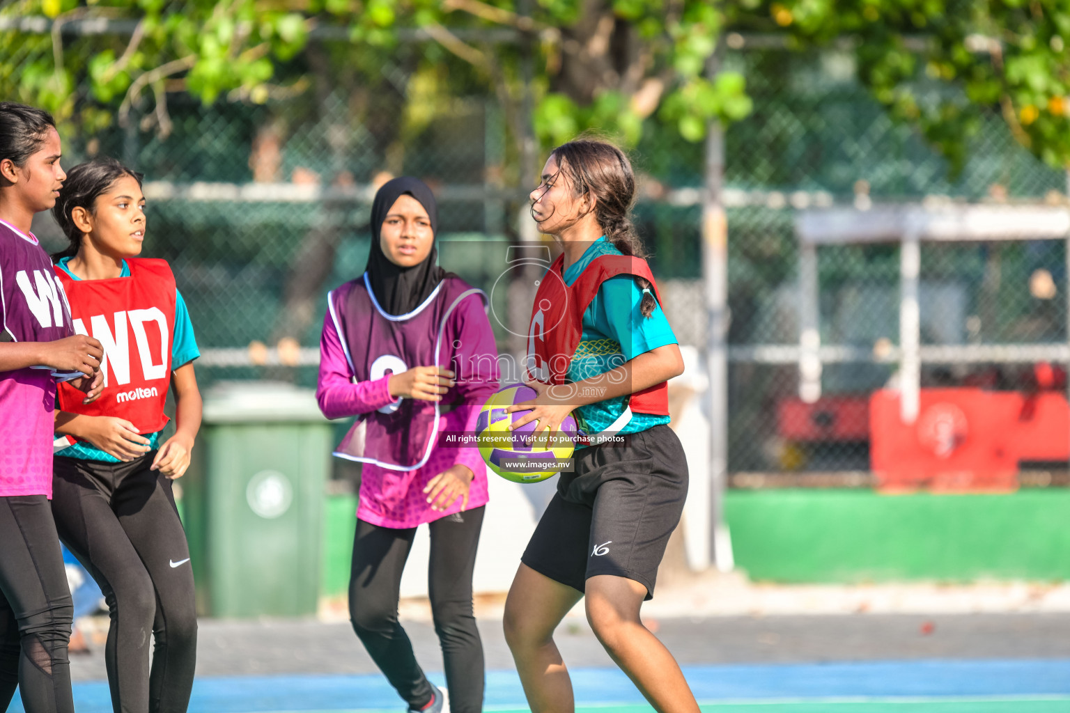 Day3 of Junior Netball Championship 2022 on 5 March 2022 held in Male', Maldives. Photos by Nausham Waheed.