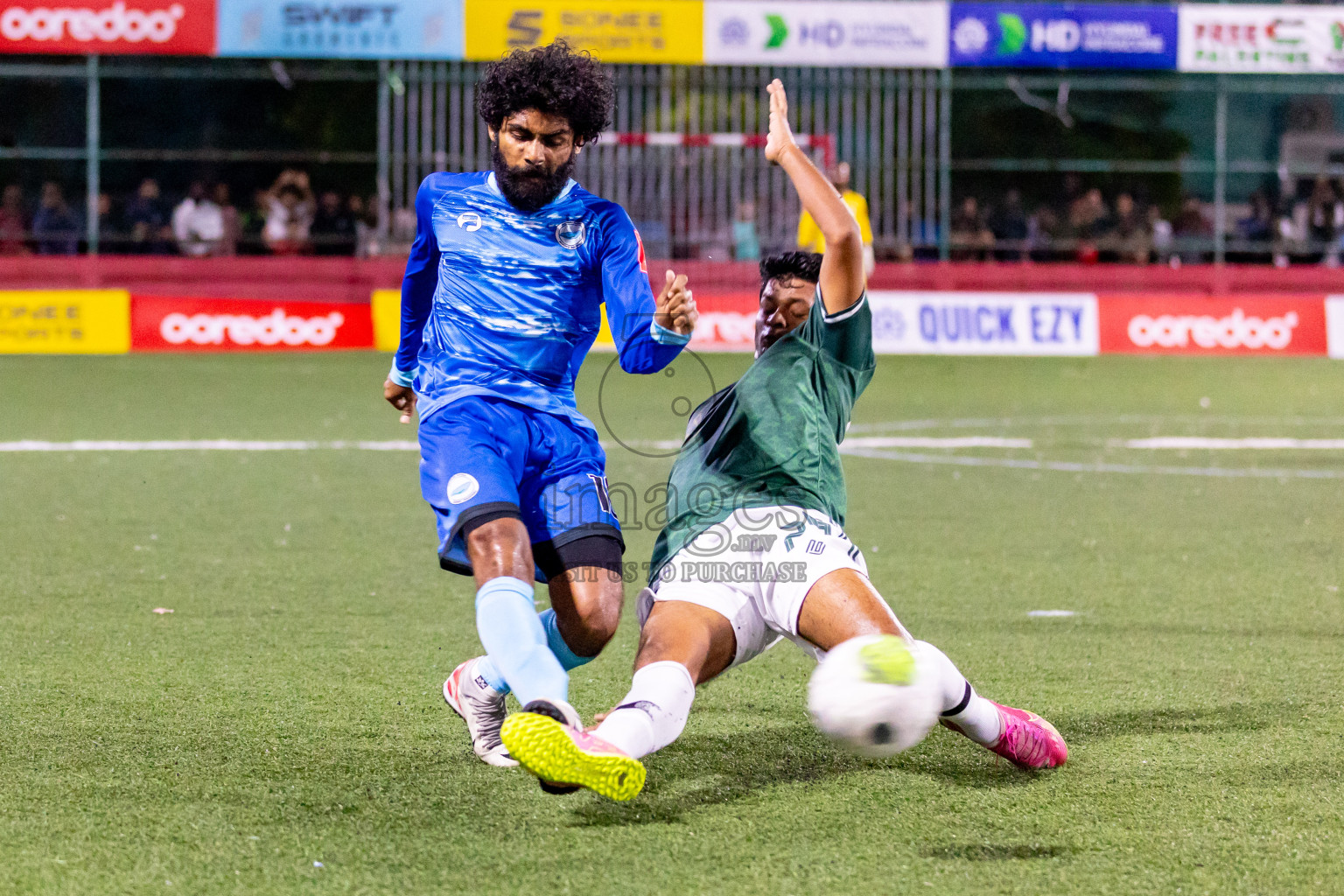 N Miladhoo vs N Maafaru in Day 6 of Golden Futsal Challenge 2024 was held on Saturday, 20th January 2024, in Hulhumale', Maldives Photos: Hassan Simah / images.mv