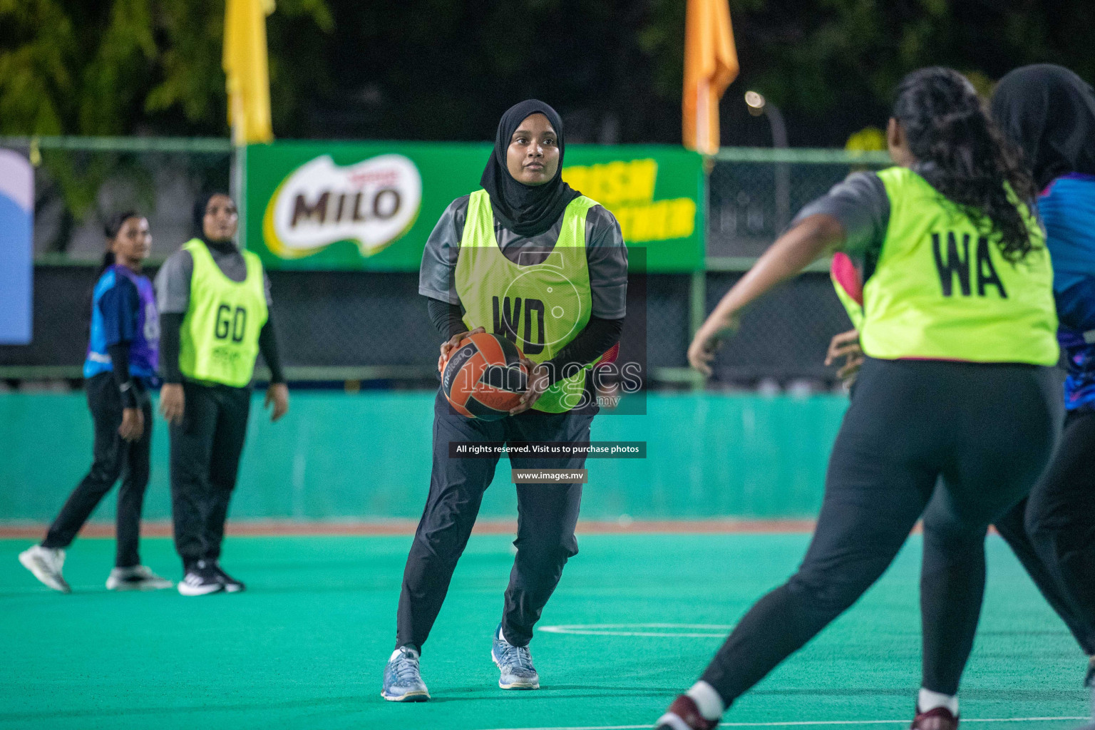 Day 6 of 20th Milo National Netball Tournament 2023, held in Synthetic Netball Court, Male', Maldives on 4th June 2023 Photos: Nausham Waheed/ Images.mv