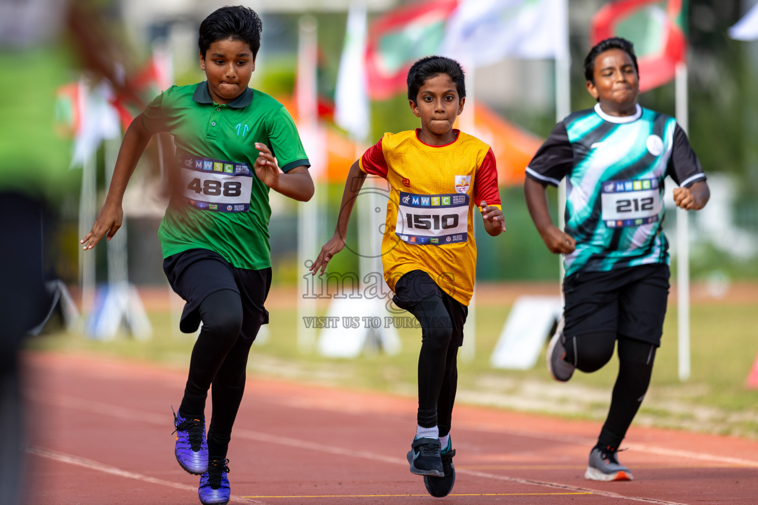 Day 2 of MWSC Interschool Athletics Championships 2024 held in Hulhumale Running Track, Hulhumale, Maldives on Sunday, 10th November 2024. Photos by: Ismail Thoriq / Images.mv