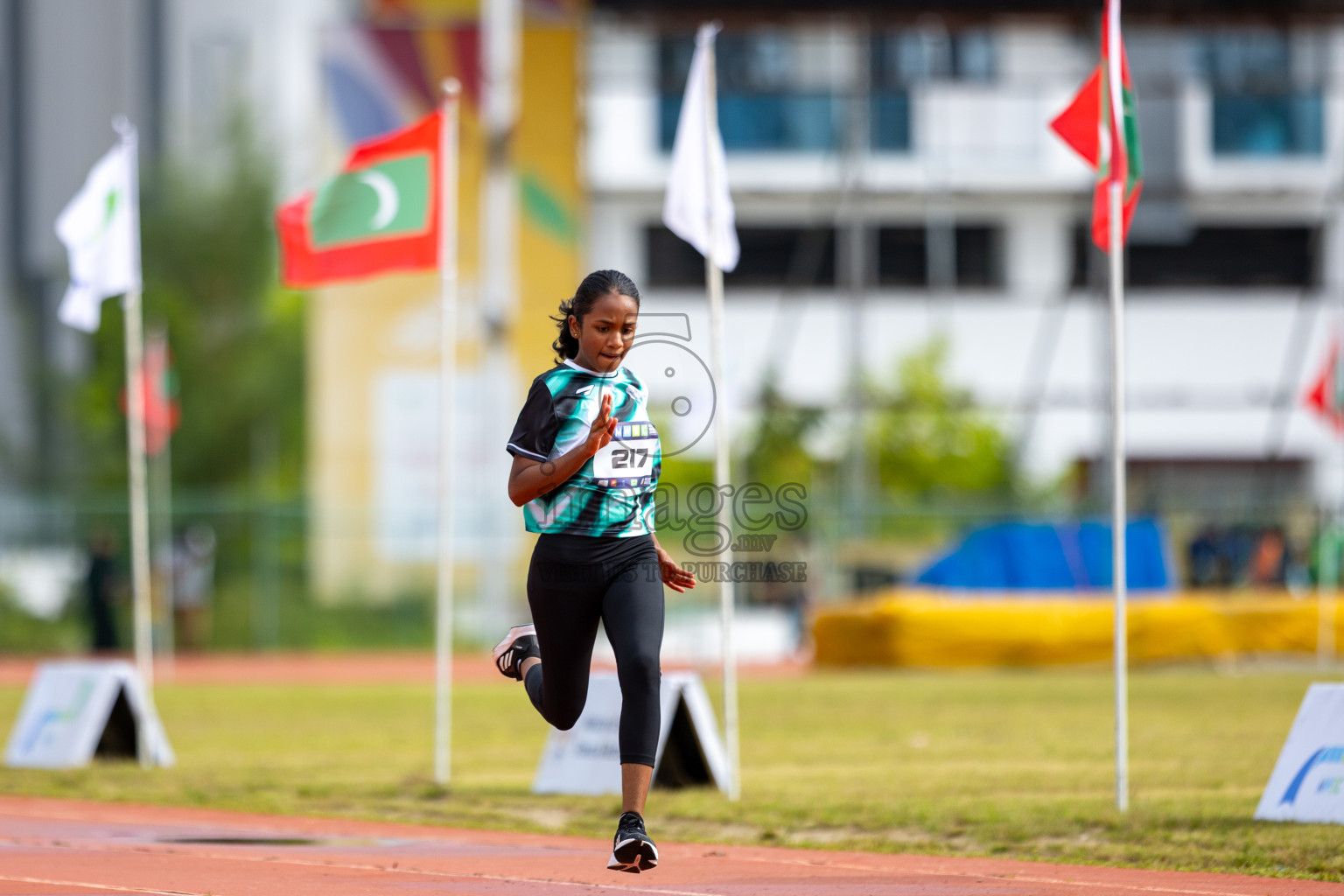 Day 1 of MWSC Interschool Athletics Championships 2024 held in Hulhumale Running Track, Hulhumale, Maldives on Saturday, 9th November 2024. 
Photos by: Ismail Thoriq / images.mv