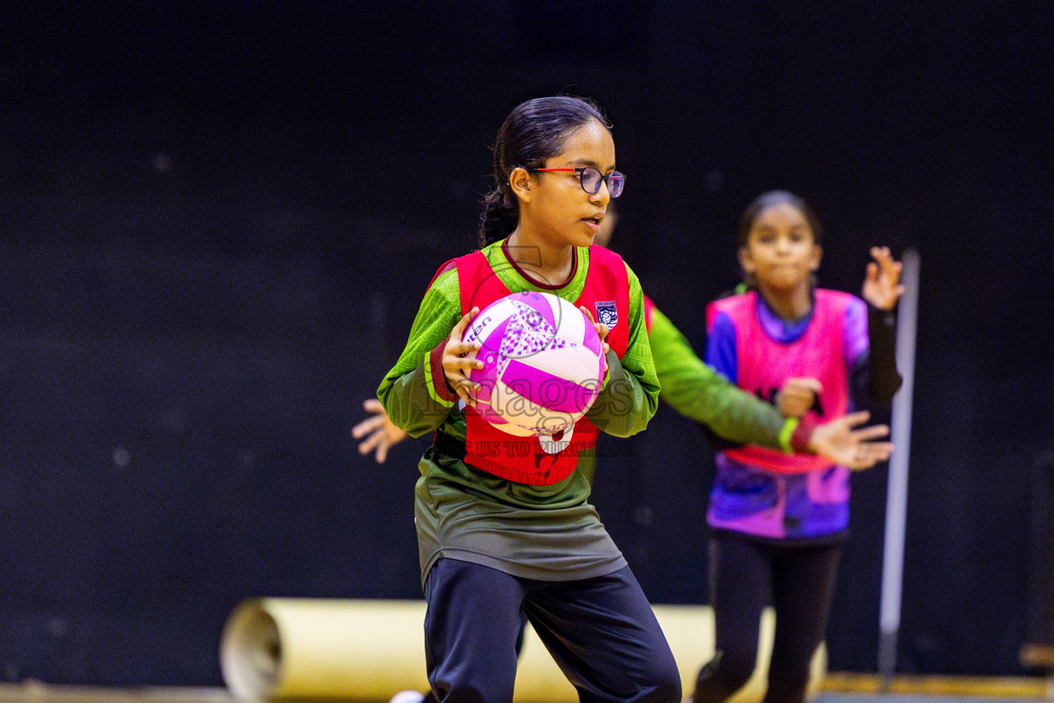 Netgen A vs N Sports Academy A in Day 3 of 3rd Netball Junior Championship, held at Social Center on Tuesday, 21st January 2025 . Photos: Nausham Waheed / images.mv