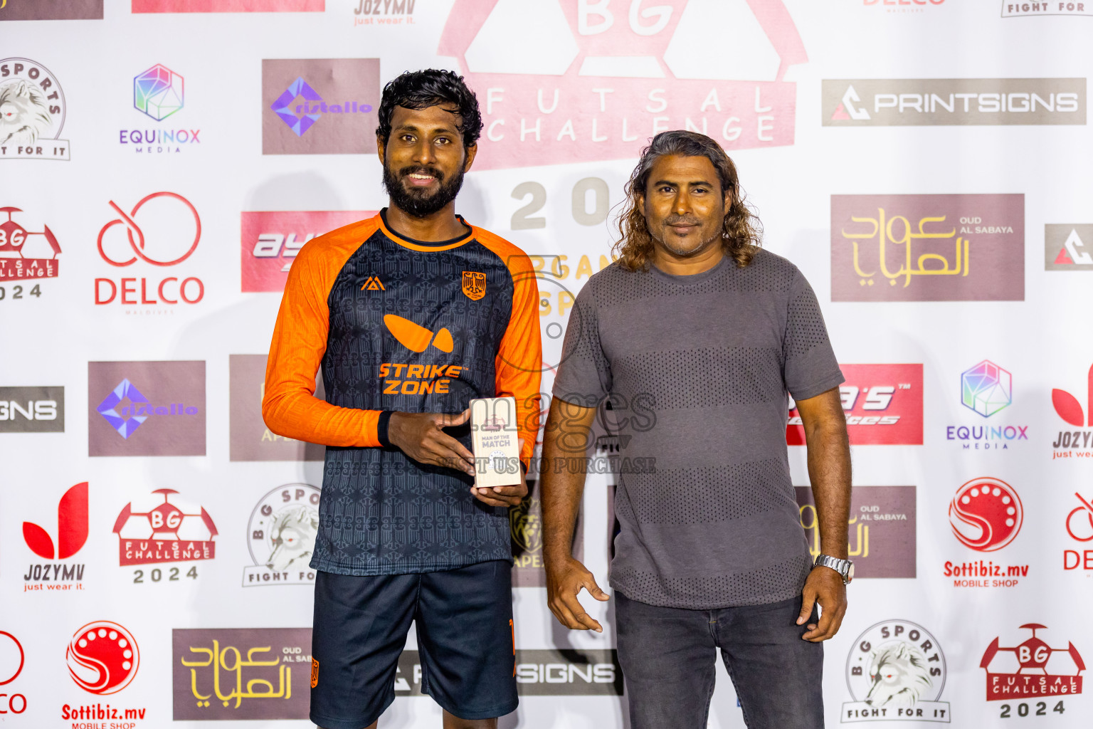 Baakee Sports Club vs FC Calms in Day 1 of BG Futsal Challenge 2024 was held on Thursday, 12th March 2024, in Male', Maldives Photos: Nausham Waheed / images.mv