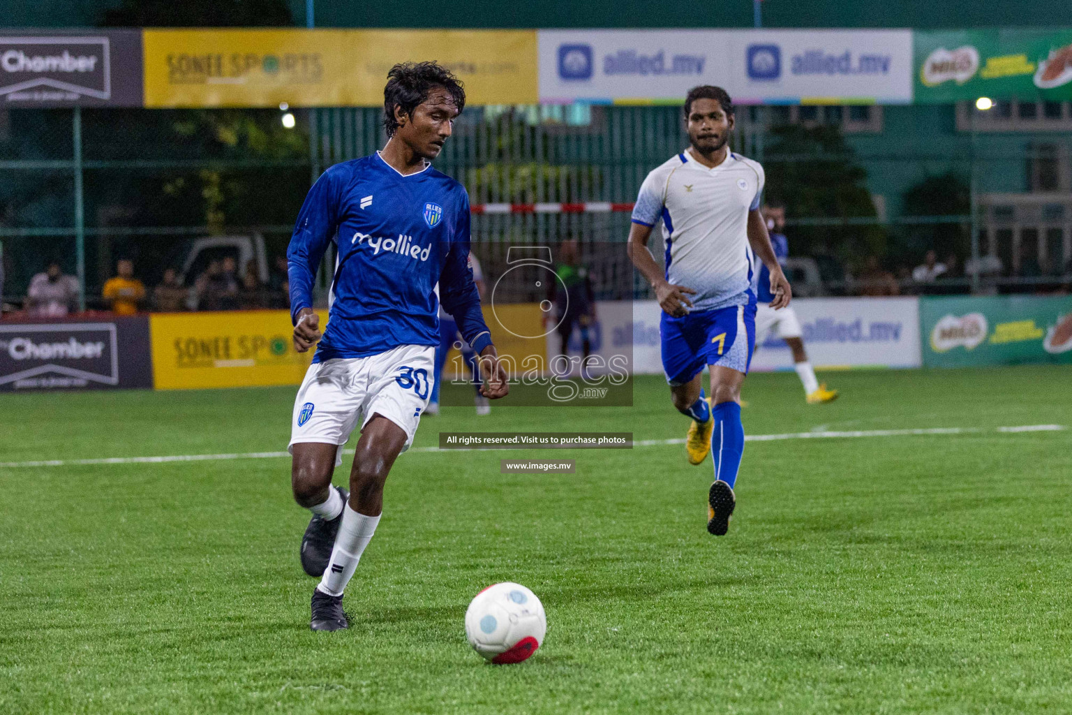 Team Allied vs Muleeaage RC in Club Maldives Cup 2022 was held in Hulhumale', Maldives on Wednesday, 12th October 2022. Photos: Ismail Thoriq/ images.mv