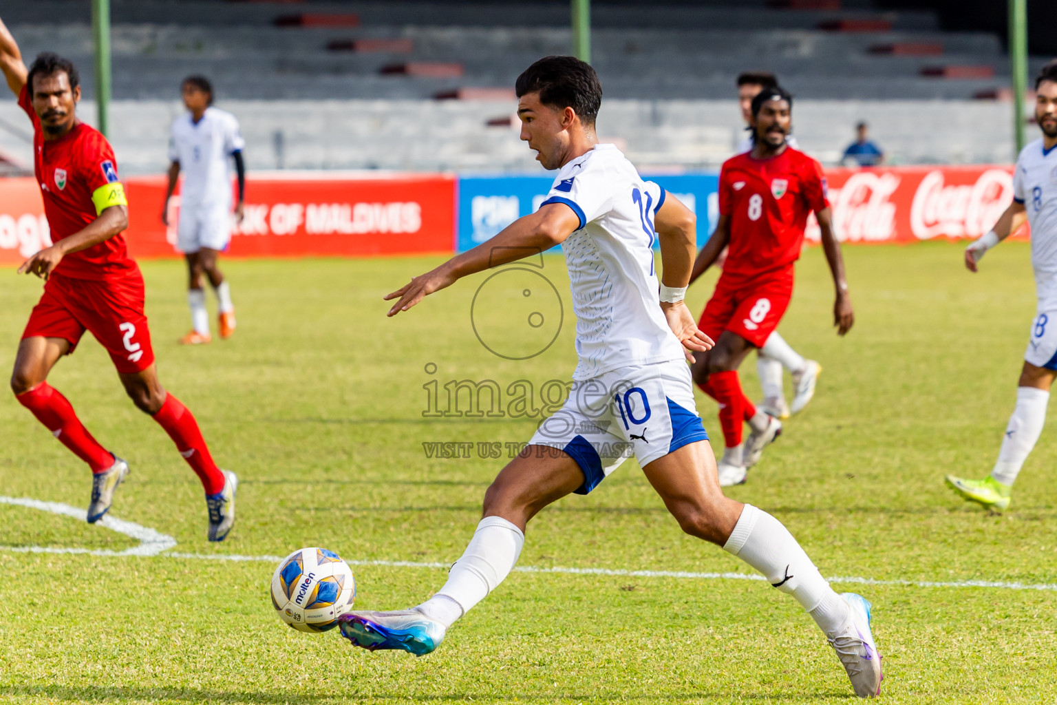 Maldives vs Philippines in AFC Asian Cup Qualifies held in National Football Stadium, Male', Maldives on Tuesday, 18th November 2025. Photos: Nausham Waheed / Images.mv
