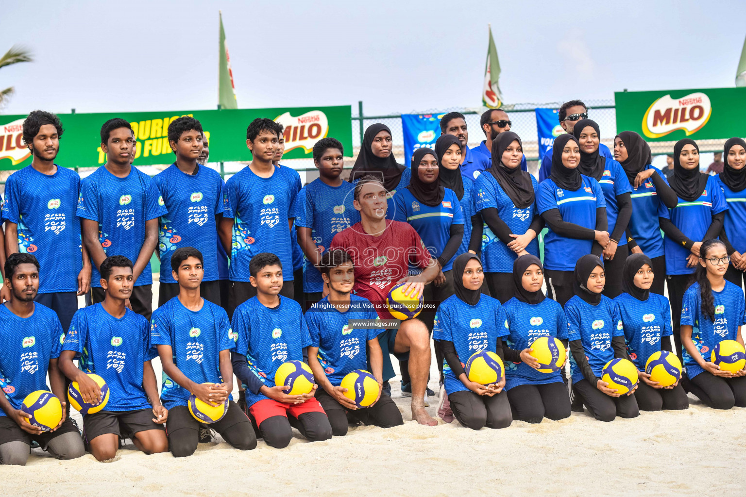 Vollyball players trainning session with Giba Photos by Nausham waheed