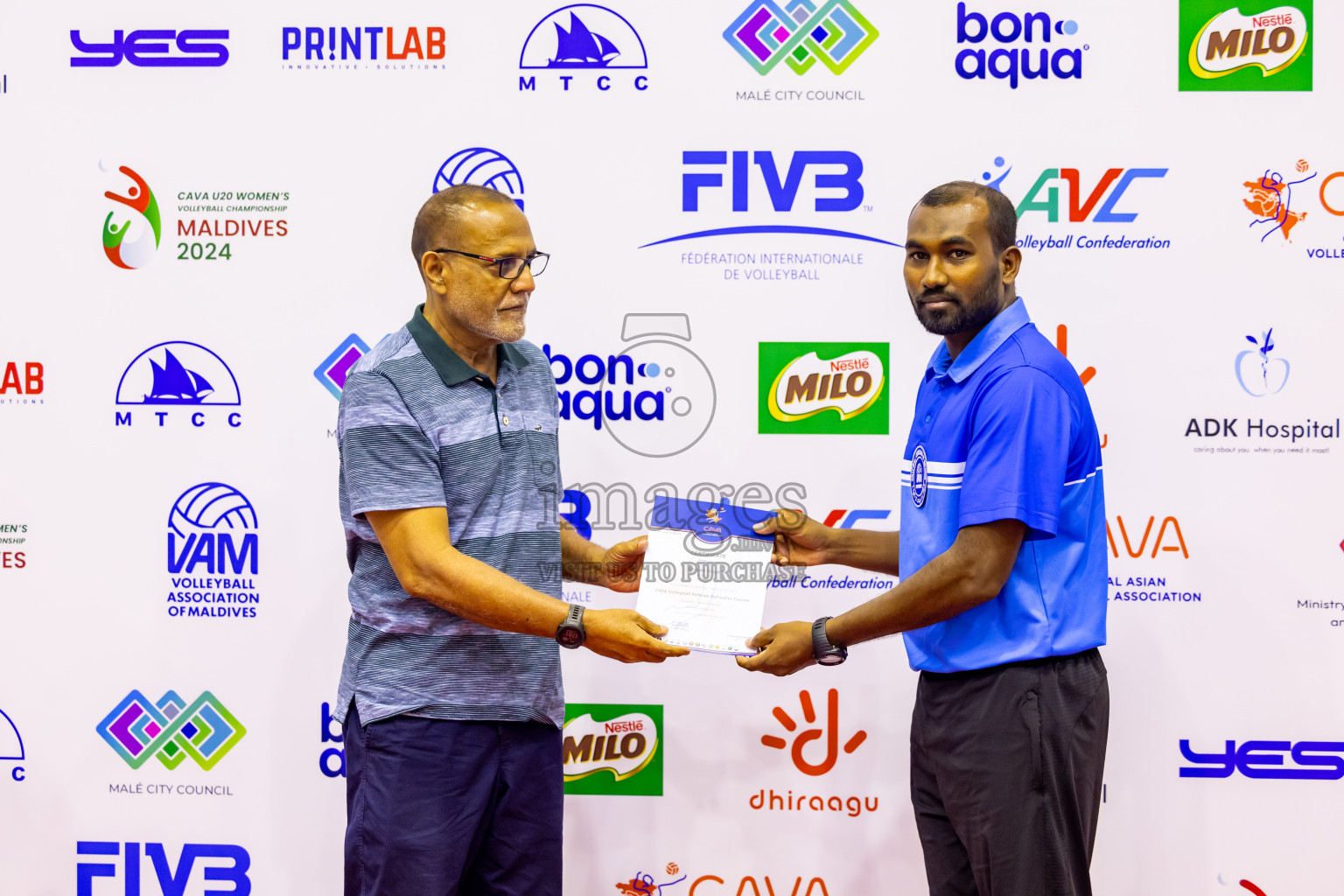 Sri Lanka vs Maldives in Semi Final of CAVA U20 Woman's Volleyball Championship 2024 was held in Social Center, Male', Maldives on 22nd July 2024. Photos: Nausham Waheed / images.mv