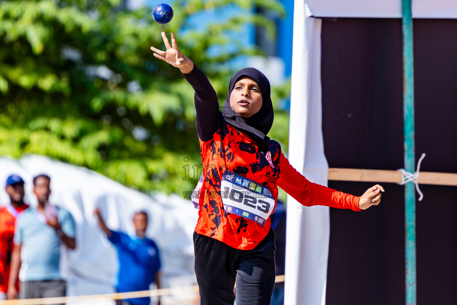 Day 3 of MWSC Interschool Athletics Championships 2024 held in Hulhumale Running Track, Hulhumale, Maldives on Monday, 11th November 2024. Photos by:  Nausham Waheed / Images.mv