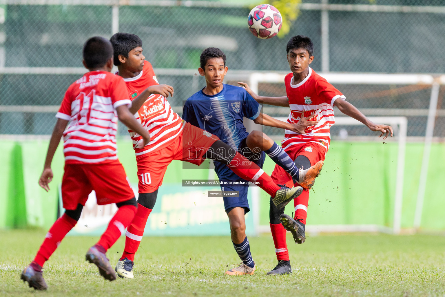 Day 1 of MILO Academy Championship 2023 (u14) was held in Henveyru Stadium Male', Maldives on 3rd November 2023. Photos: Nausham Waheed / images.mv