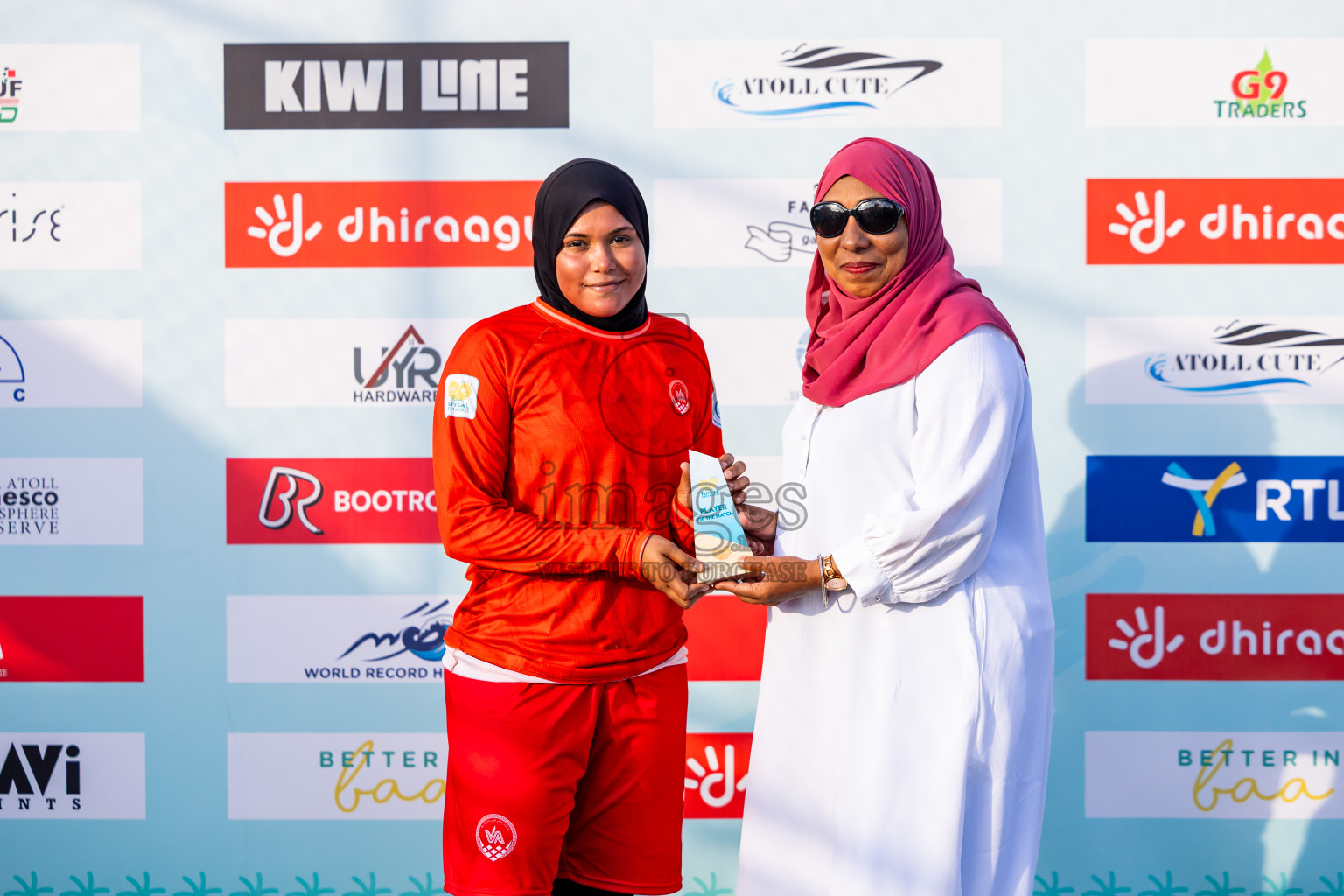 Eydhafushi vs Kihaadhoo in Day 4 of Better in Baa Futsal Fiesta 2025 Woman's division held in B. Eydhafushi, Maldives on Saturday, 8th November 2025. Photos: Nausham Waheed / images.mv