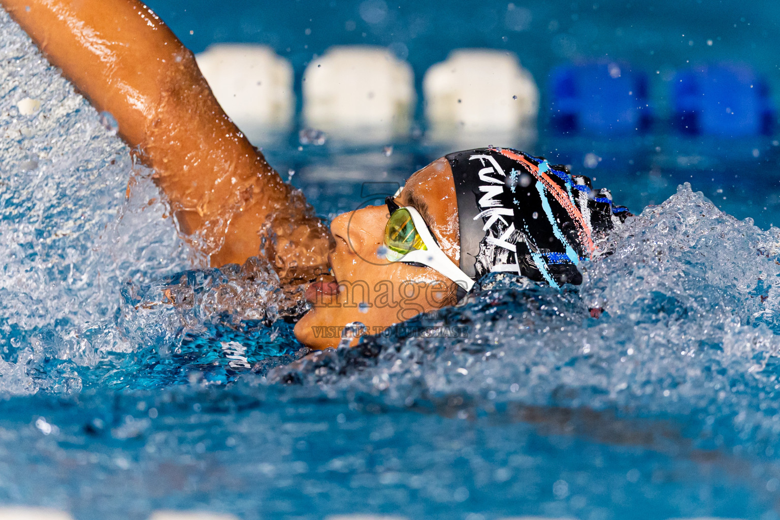 Day 5 of 1st National Short Course Swimming Competition held in Hulhumale', Maldives on Wednesday, 18th June 2025. Photos: Nausham Waheed / images.mv