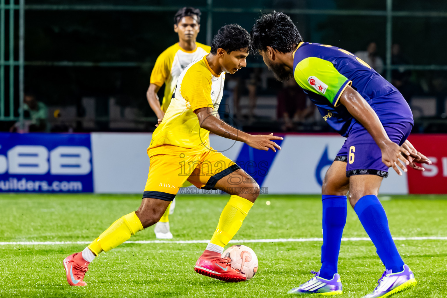 Club Immigration vs Baros Maldives in Day 1 of Club Maldives Cup 2025 was held in Rehendi Futsal Ground, Hulhumale', Maldives on Sunday, 28th September 2025. Photos: Nausham Waheed / images.mv