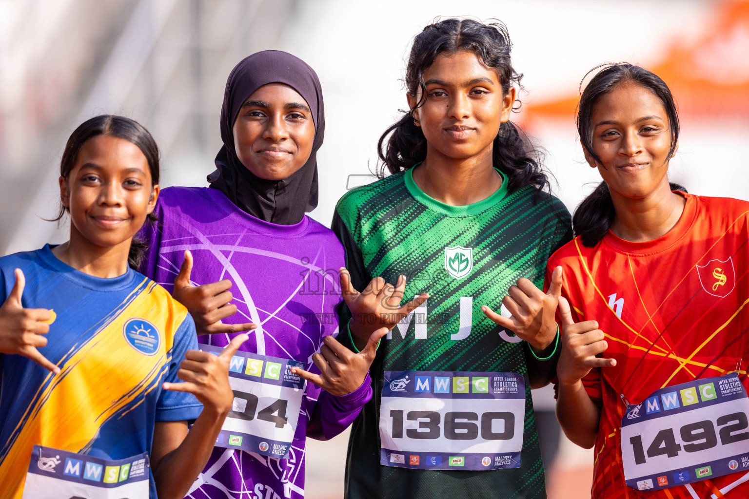 Day 5 of MWSC Interschool Athletics Championships 2024 held in Hulhumale Running Track, Hulhumale, Maldives on Wednesday, 13th November 2024. Photos by: Raif Yoosuf / Images.mv