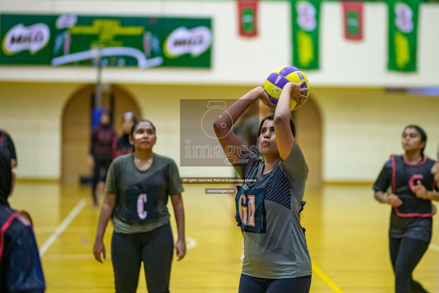 Kulhudhuffushi Youth & R.C vs Club Green Streets in the Finals of Milo National Netball Tournament 2021 (Women's) held on 5th December 2021 in Male', Maldives Photos: Ismail Thoriq / images.mv