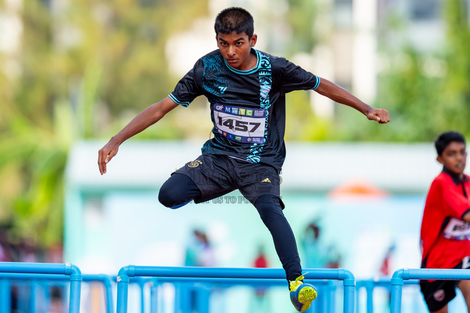 Day 4 of MWSC Interschool Athletics Championships 2024 held in Hulhumale Running Track, Hulhumale, Maldives on Tuesday, 12th November 2024. Photos by: Nausham Waheed / Images.mv