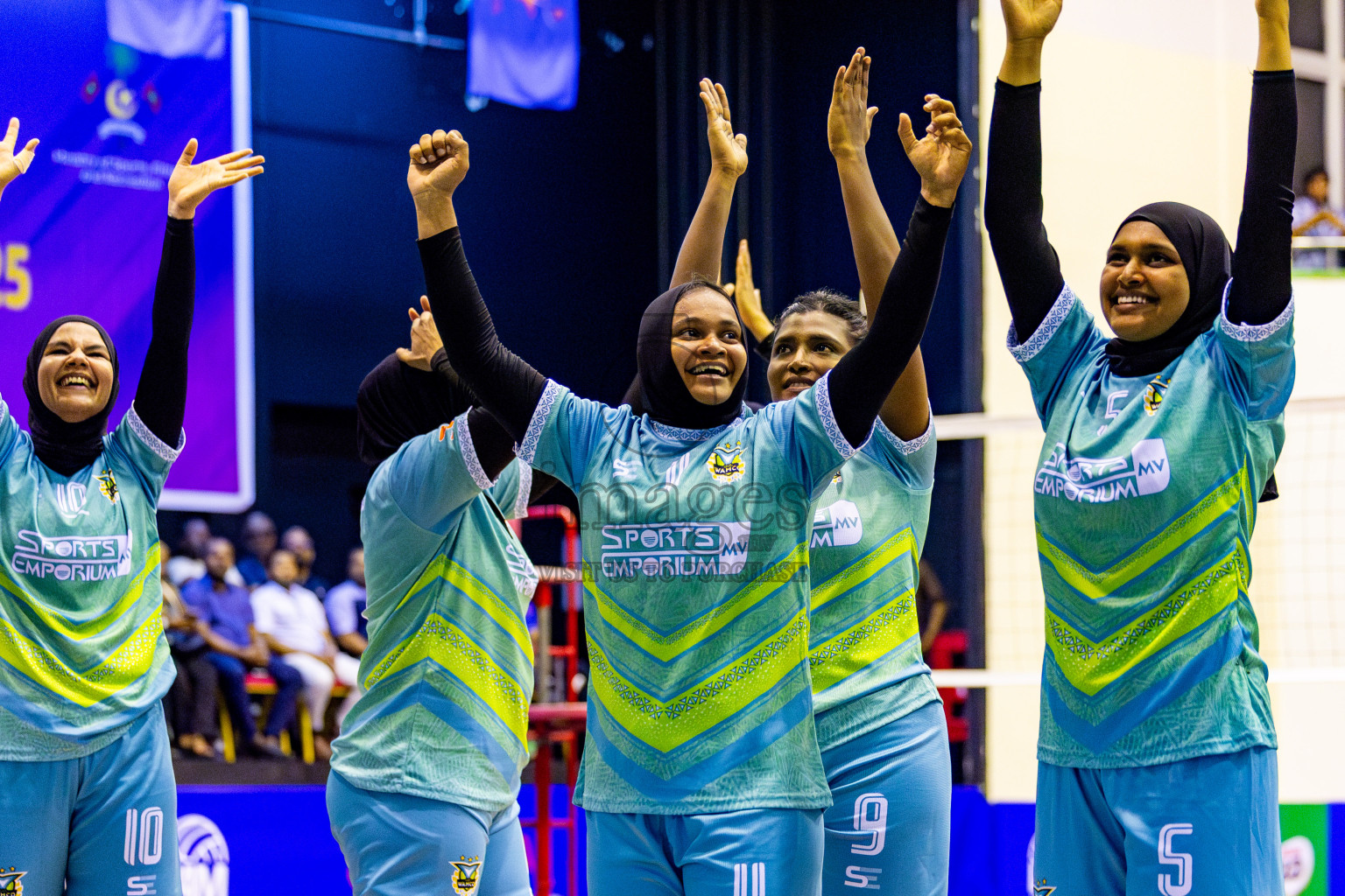 Police Club vs Club Wamco in the Final of Women's Division of National Volleyball Championship 2025 held in Male', Maldives on Sunday, 4th May 2025 at Social Center Indoor Hall Photos By: Nausham Waheed / images.mv