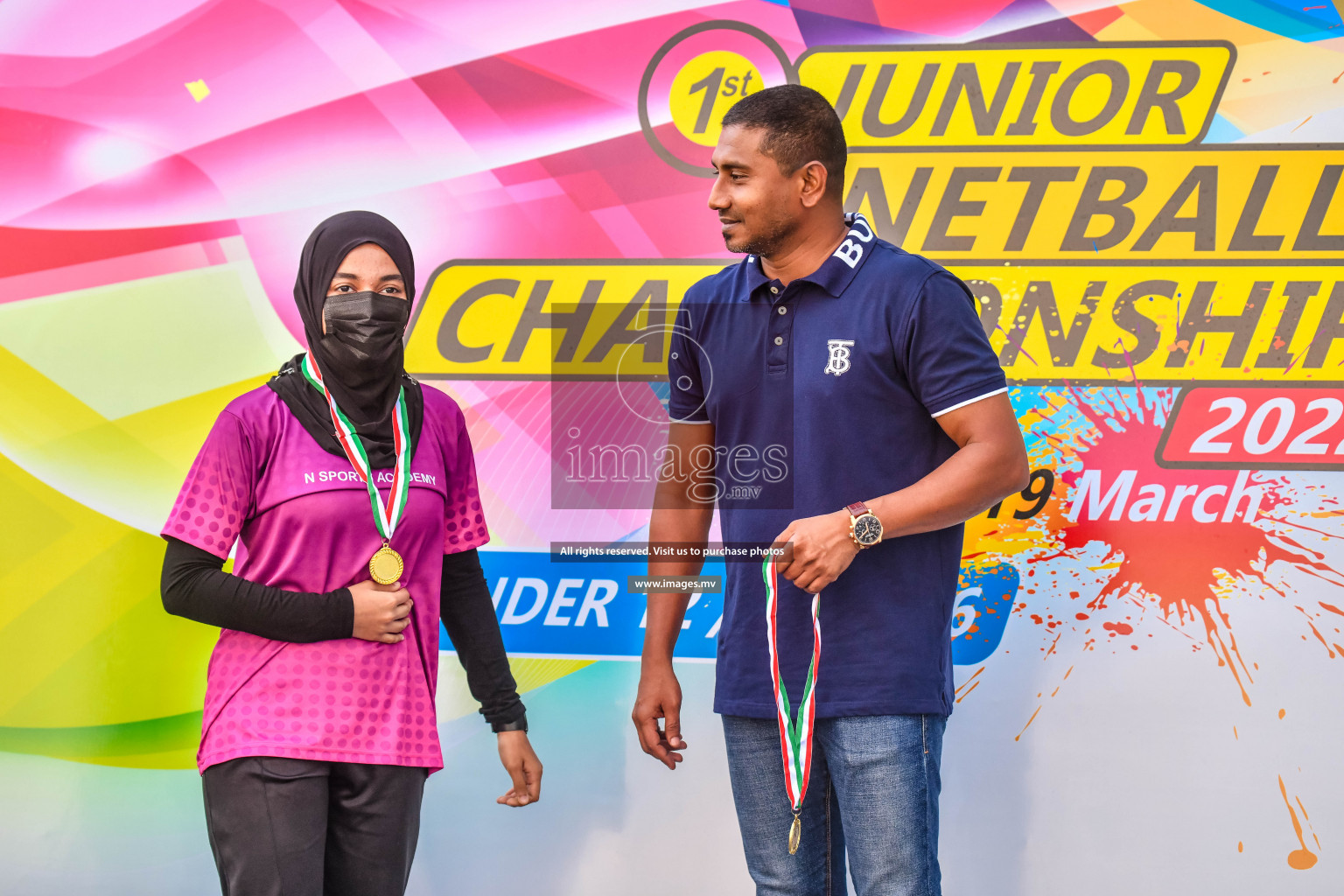 Final of Junior Netball Championship 2022 held in Male', Maldives on 19th March 2022. Photos by Nausham Waheed