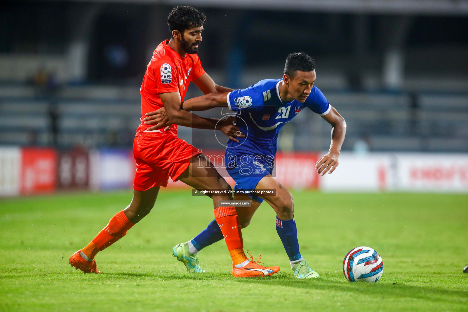 Nepal vs India in SAFF Championship 2023 held in Sree Kanteerava Stadium, Bengaluru, India, on Saturday, 24th June 2023. Photos: Nausham Waheed / images.mv