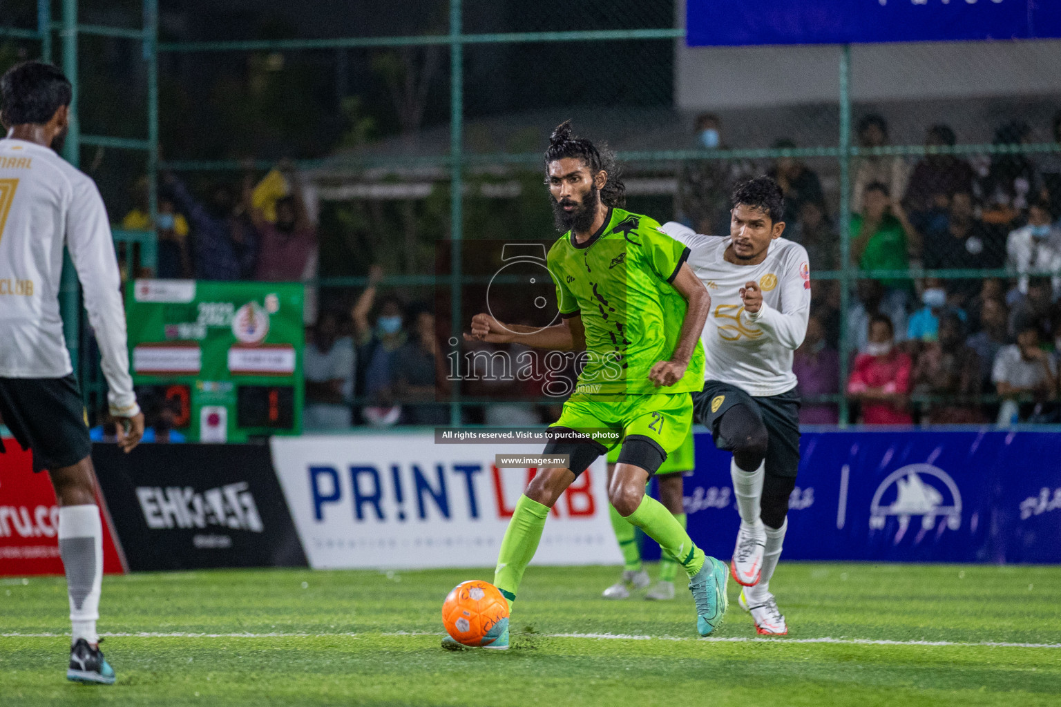 Team FSM Vs Prisons Club in the Semi Finals of Club Maldives 2021 held in Hulhumale, Maldives on 15 December 2021. Photos: Ismail Thoriq / images.mv