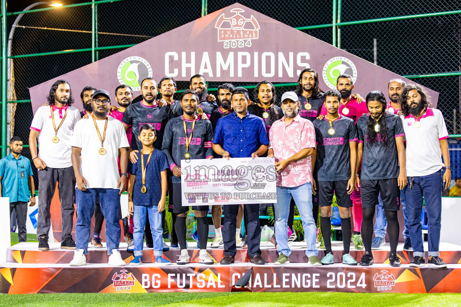 JJ Sports Club vs RDL in Finals of BG Futsal Challenge 2024 was held on Thursday , 4th April 2024, in Male', Maldives Photos: Nausham Waheed / images.mv