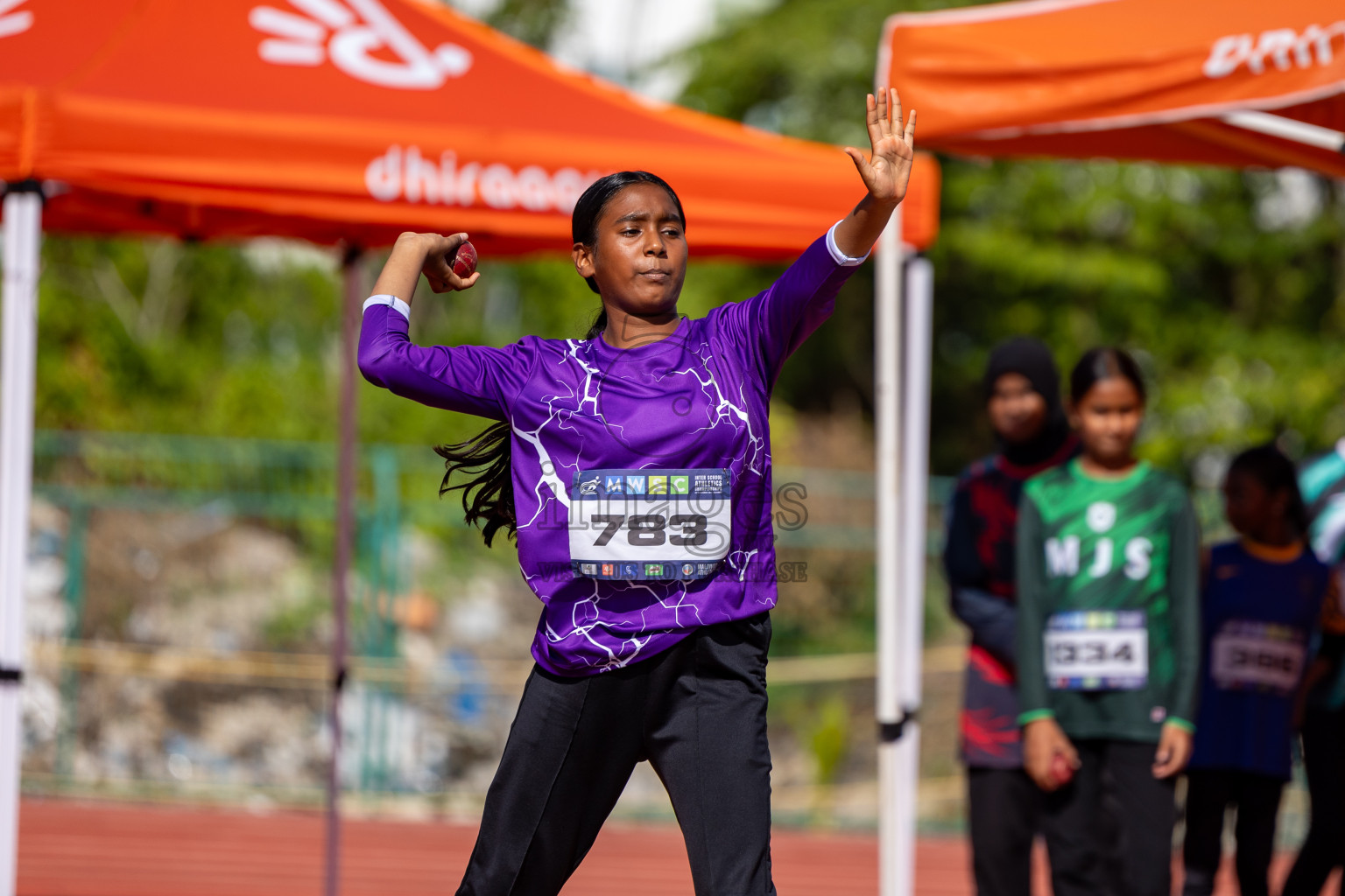 Day 1 of MWSC Interschool Athletics Championships 2024 held in Hulhumale Running Track, Hulhumale, Maldives on Saturday, 9th November 2024. 
Photos by: Hassan Simah / Images.mv