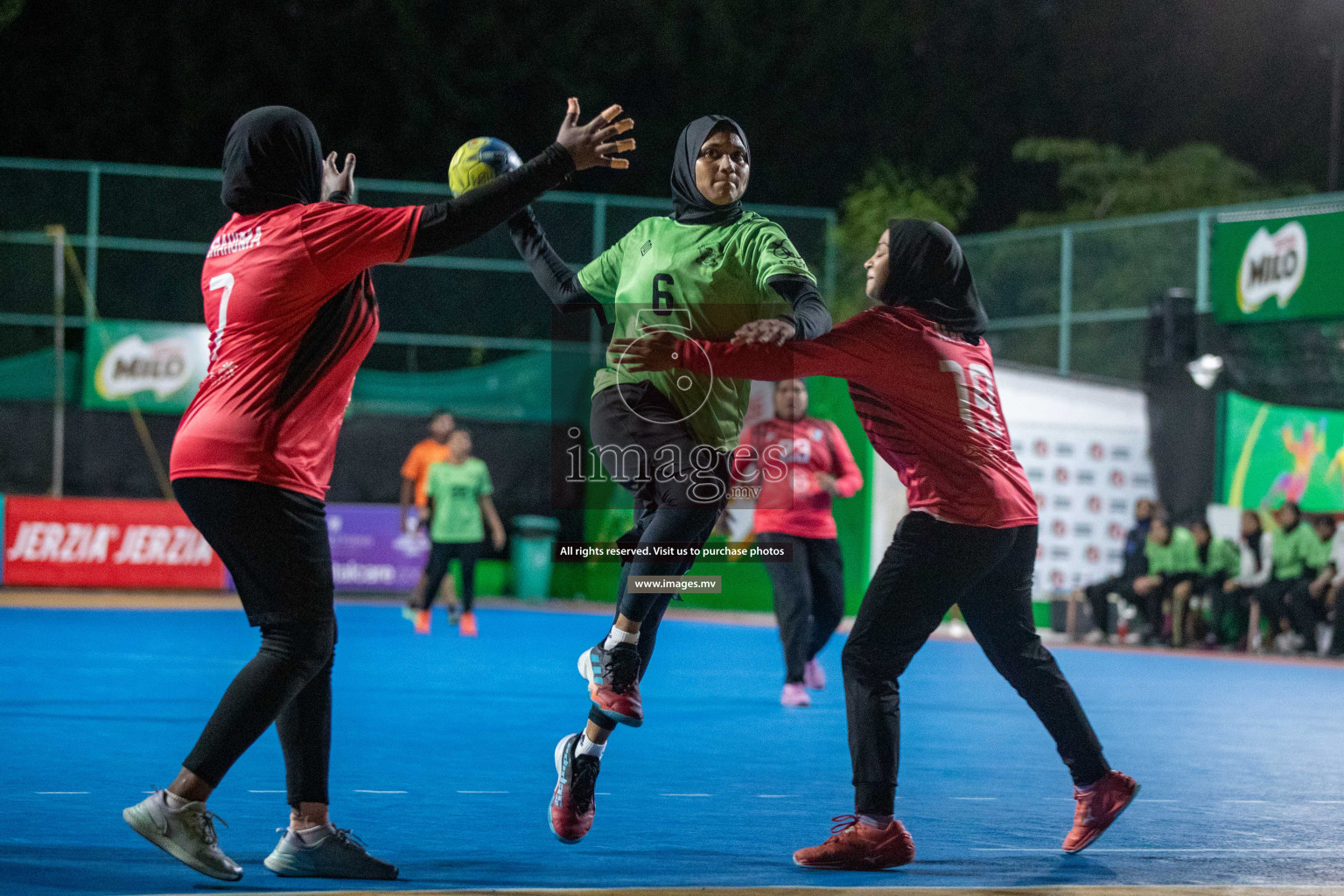 Day 9 of 6th MILO Handball Maldives Championship 2023, held in Handball ground, Male', Maldives on 28th May 2023 Photos: Nausham Waheed/ Images.mv