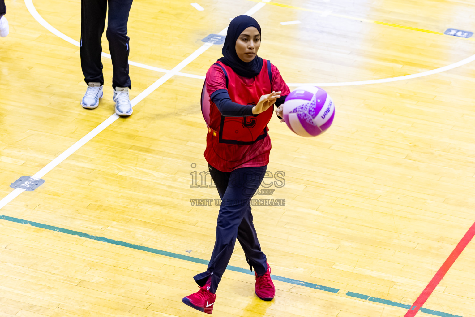 C Matrix vs Invicto SC in Day 4 of 24th Milo Netball Association Championship held in Social Center at Male', Maldives on Thursday, 4th September 2025. Photos: Nausham Waheed / images.mv