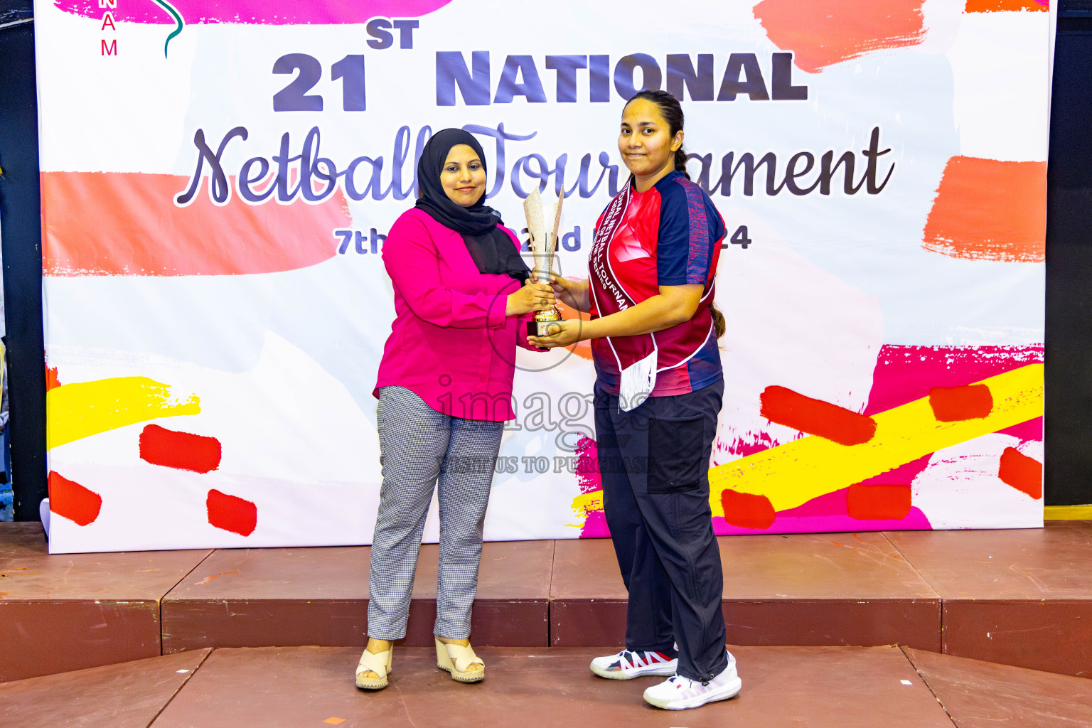 Club Matrix vs Club Green Streets in Final of 21st National Netball Tournament was held in Social Canter at Male', Maldives on Wednesday, 22nd May 2024. Photos: Nausham Waheed / images.mv