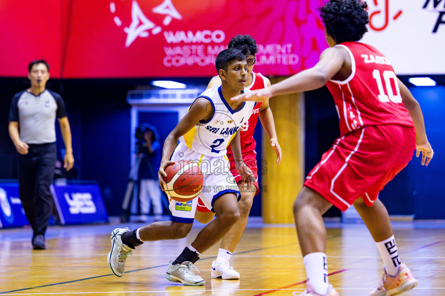 Maldives vs SriLanka in Day 1 of Under 16 Asian Cup SABA Qualifiers 2025 was held in Social Center, Male', Maldives on 12th June 2025. Photos: Nausham Waheed / images.mv