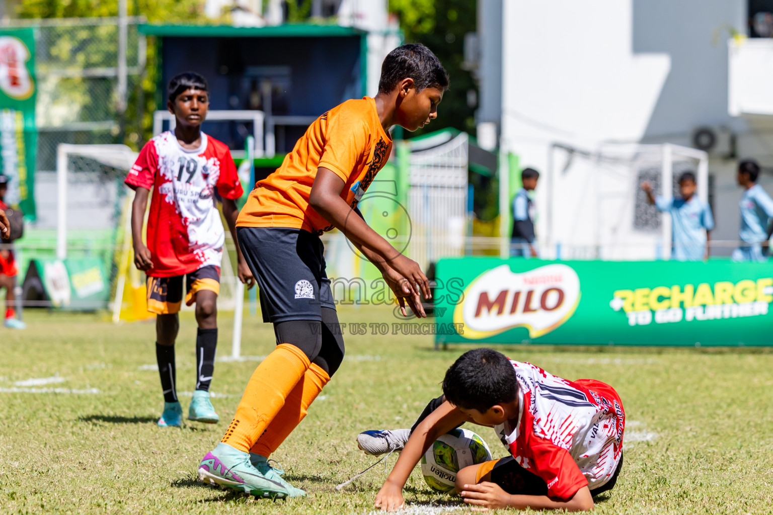 Day 2 of MILO Academy Championship 2025 (U-12) was held at Henveiru Stadium in Male', Maldives on Friday, 2nd May 2025. Photos: Nausham Waheed  / images.mv