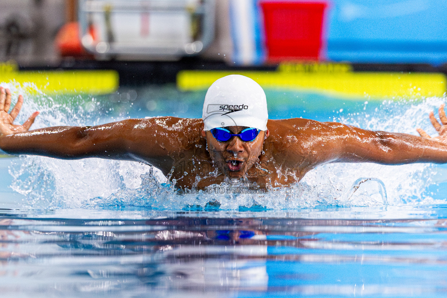 Day 4 of 1st National Short Course Swimming Competition held in Hulhumale', Maldives on Tuesday, 17th June 2025. Photos: Nausham Waheed / images.mv