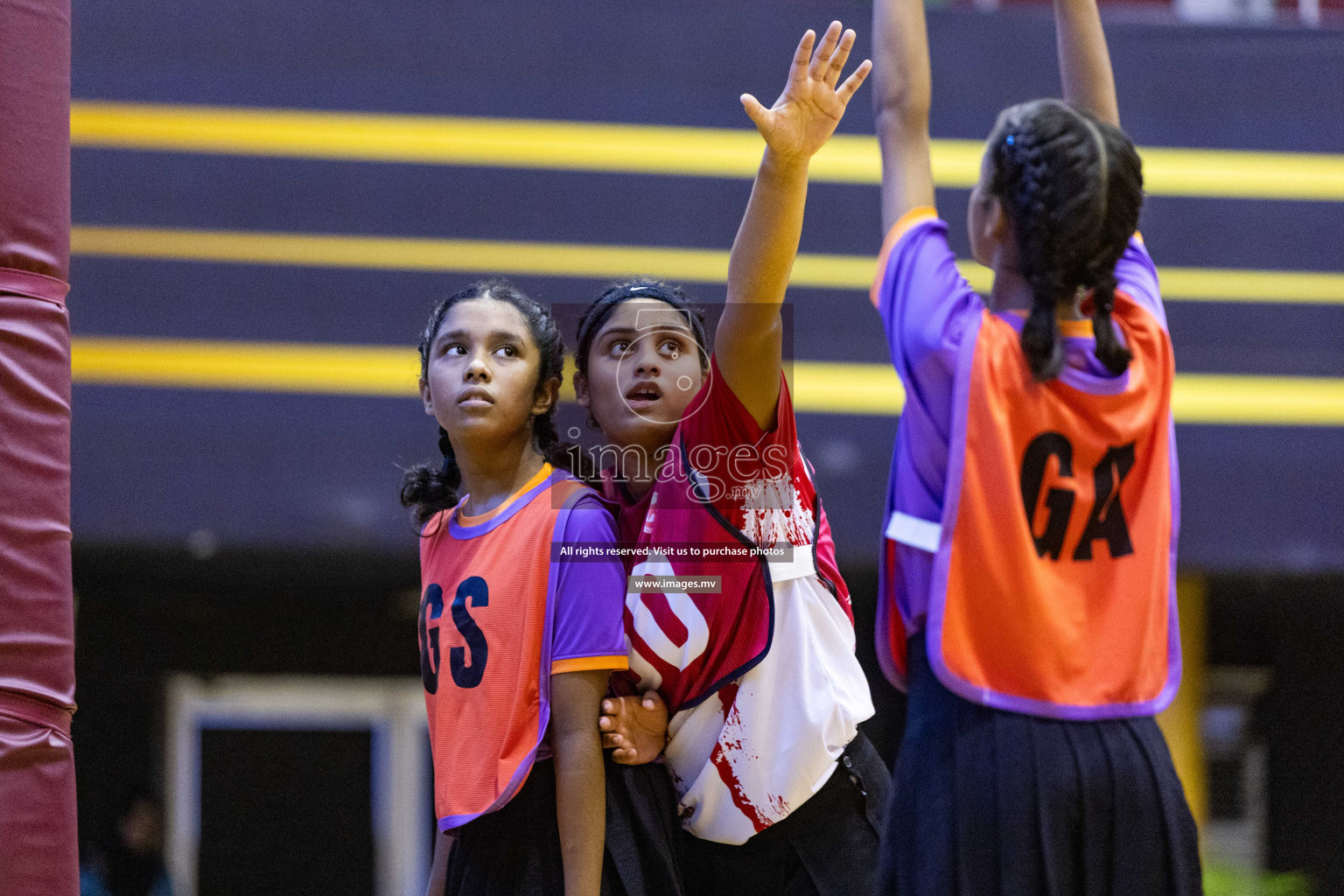 Day 11 of 24th Interschool Netball Tournament 2023 was held in Social Center, Male', Maldives on 6th November 2023. Photos: Nausham Waheed / images.mv