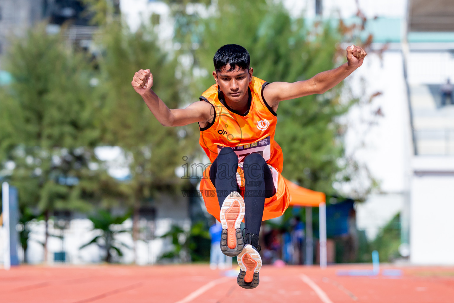 Day 4 of MWSC Interschool Athletics Championships 2024 held in Hulhumale Running Track, Hulhumale, Maldives on Tuesday, 12th November 2024. Photos by: Nausham Waheed / Images.mv