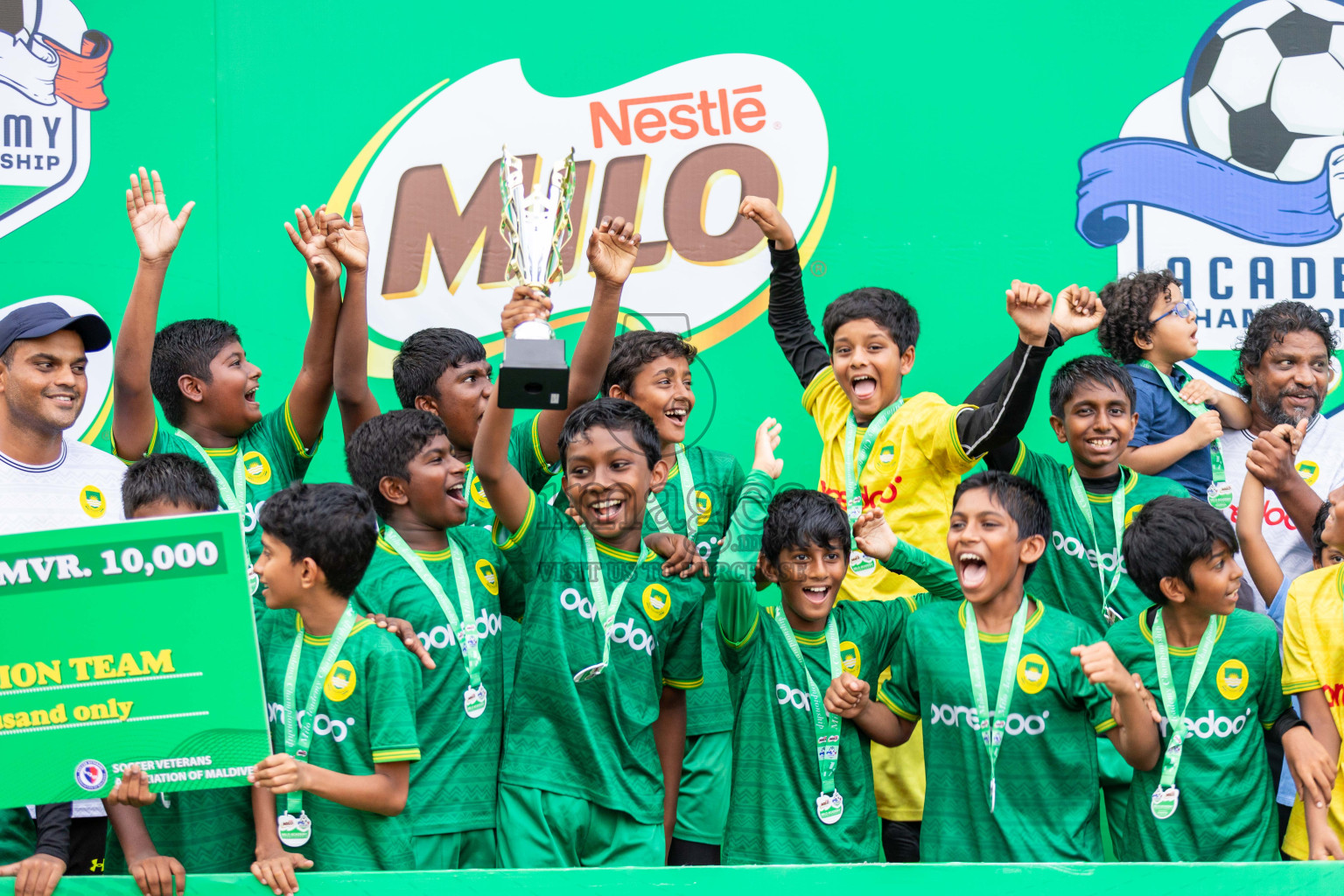 Final Day  of MILO Academy Championship 2024 - U12 was held at Henveiru Grounds in Male', Maldives on Thursday, 7th July 2024. Photos: Shuu Abdul Sattar / images.mv