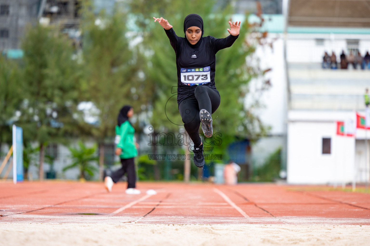 Day 1 of MWSC Interschool Athletics Championships 2024 held in Hulhumale Running Track, Hulhumale, Maldives on Saturday, 9th November 2024. 
Photos by: Ismail Thoriq, Hassan Simah / Images.mv