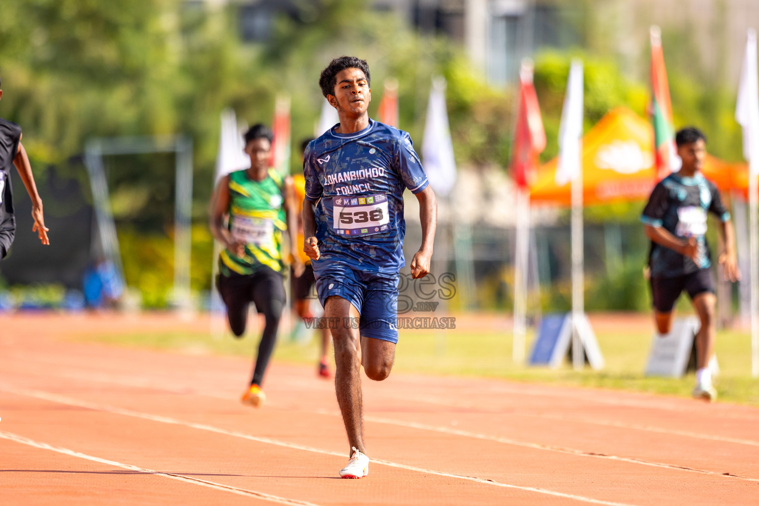 Day 4 of MWSC Interschool Athletics Championships 2024 held in Hulhumale Running Track, Hulhumale, Maldives on Tuesday, 12th November 2024. Photos by: Raaif Yoosuf / Images.mv