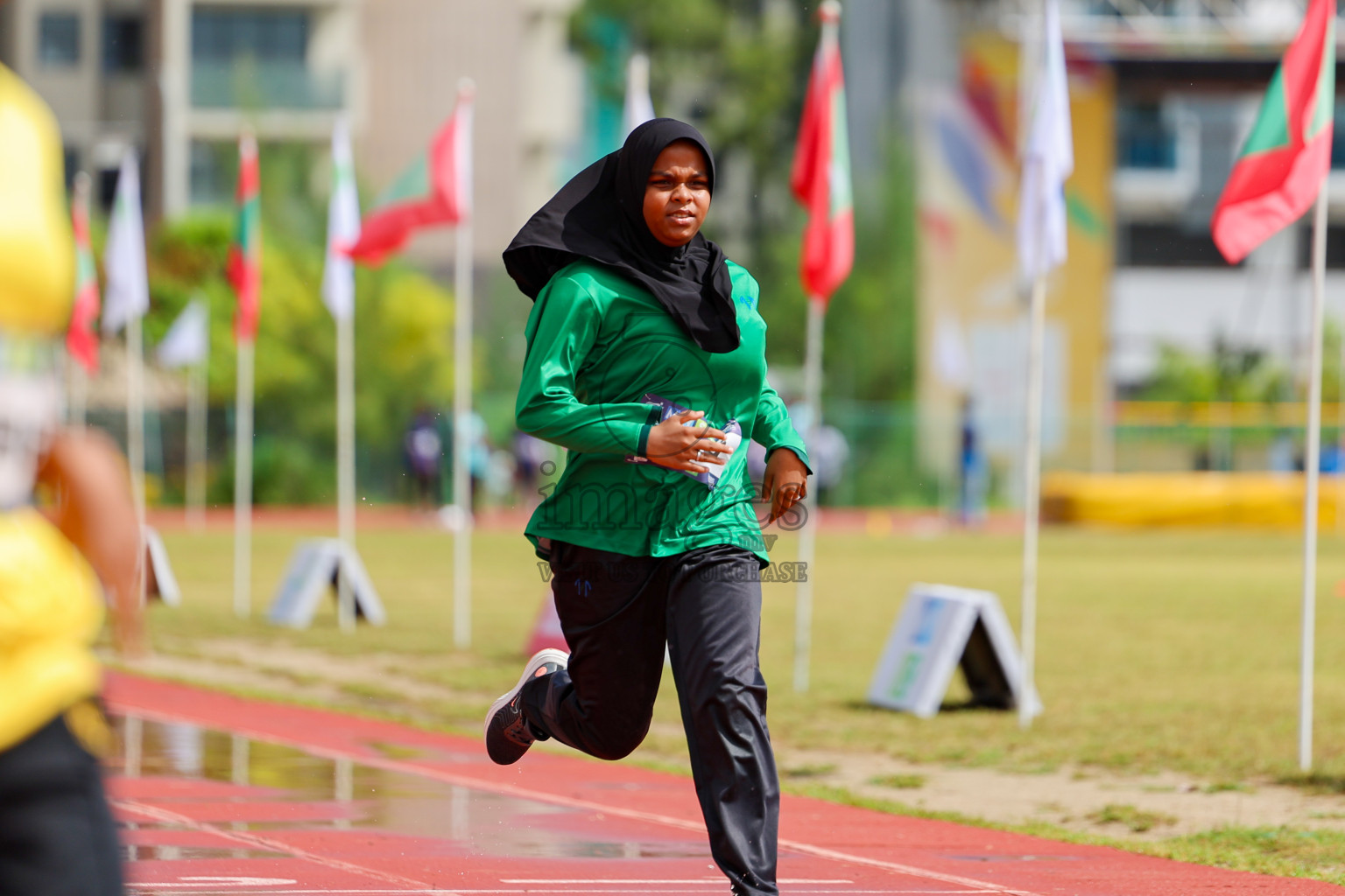 Day 1 of MWSC Interschool Athletics Championships 2024 held in Hulhumale Running Track, Hulhumale, Maldives on Saturday, 9th November 2024. 
Photos by: Ismail Thoriq, Hassan Simah / Images.mv