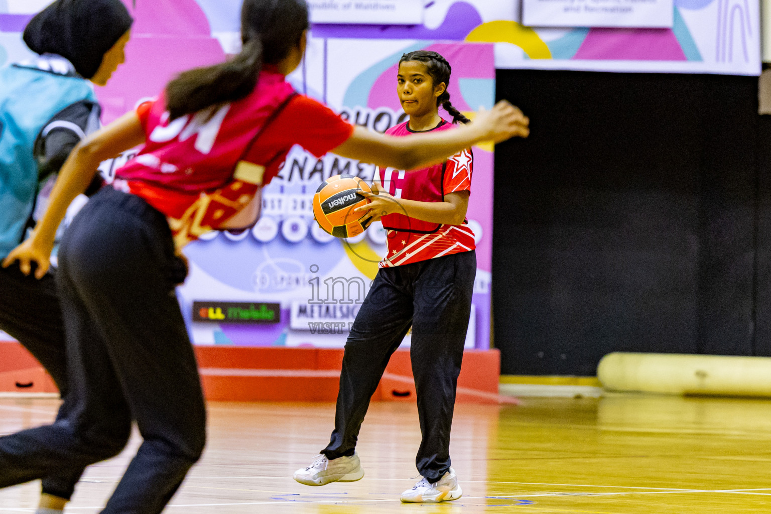 Day 14 of 25th Inter-School Netball Tournament was held in Social Center at Male', Maldives on Sunday, 25th August 2024. Photos: Nausham Waheed / images.mv