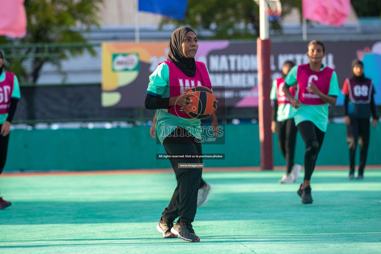 Day 6 of 20th Milo National Netball Tournament 2023, held in Synthetic Netball Court, Male', Maldives on 4th June 2023 Photos: Nausham Waheed/ Images.mv