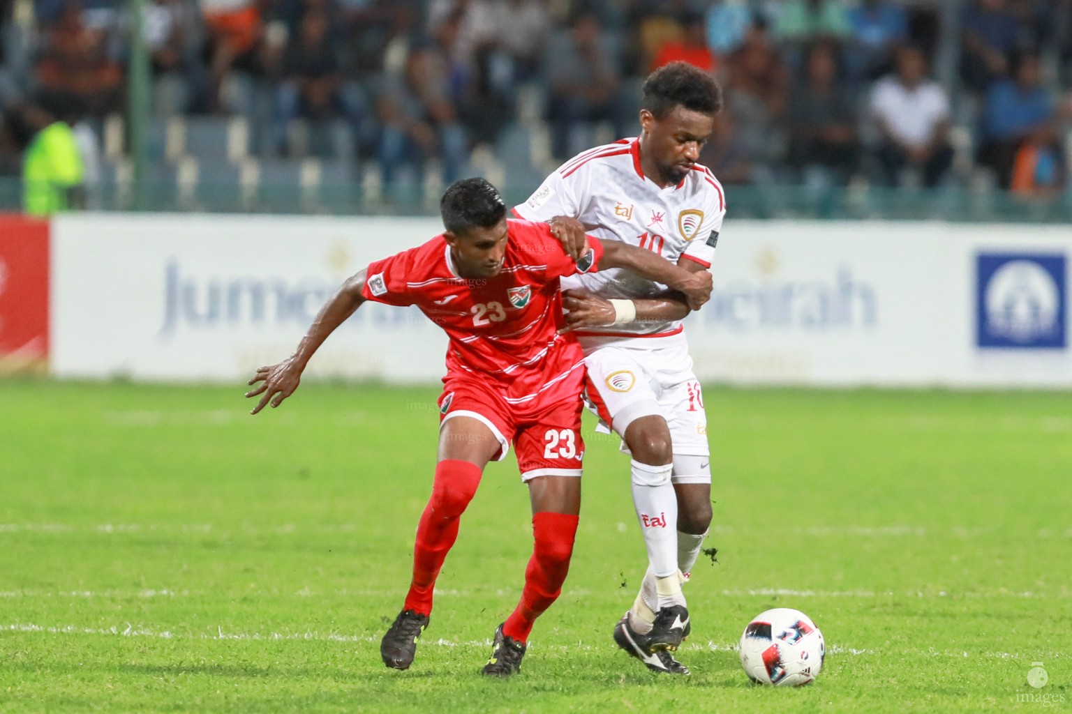 Asian Cup Qualifier between Maldives and Oman in National Stadium, on 10 October 2017 Male' Maldives. ( Images.mv Photo: Ismail Thoriq )