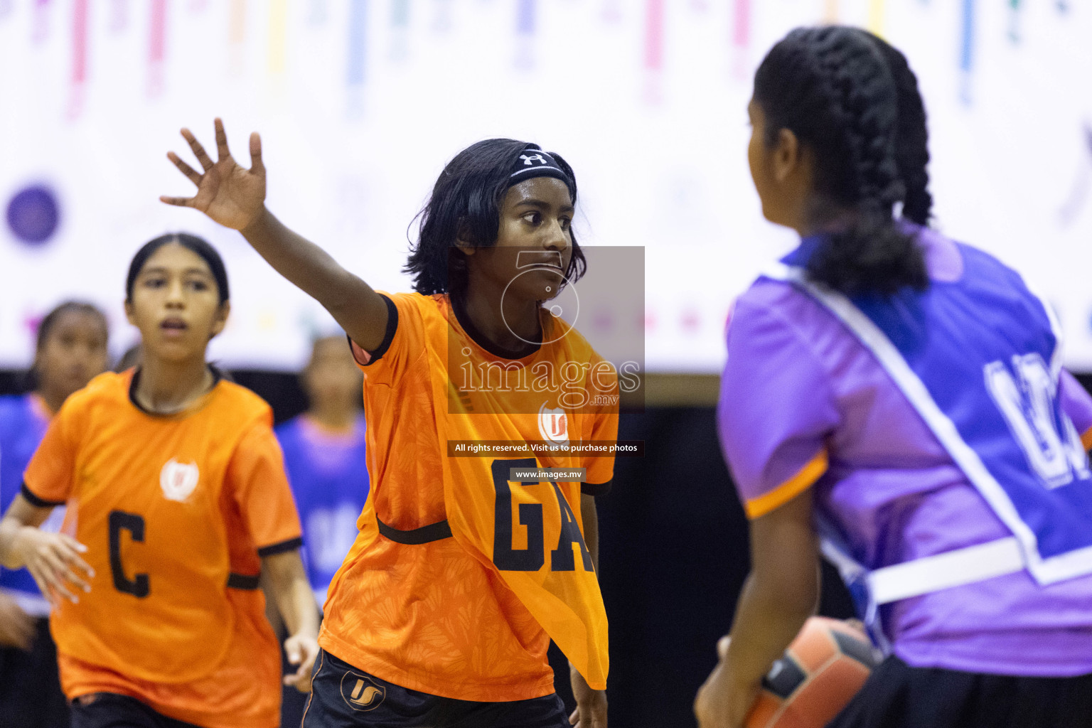 Day 10 of 24th Interschool Netball Tournament 2023 was held in Social Center, Male', Maldives on 5th November 2023. Photos: Nausham Waheed / images.mv