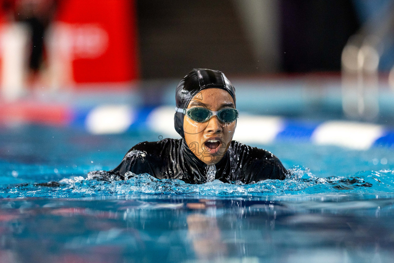 Day 1 of 20th Inter-school Swimming Competition 2024 held in Hulhumale', Maldives on Saturday, 12th October 2024. Photos: Ismail Thoriq / images.mv