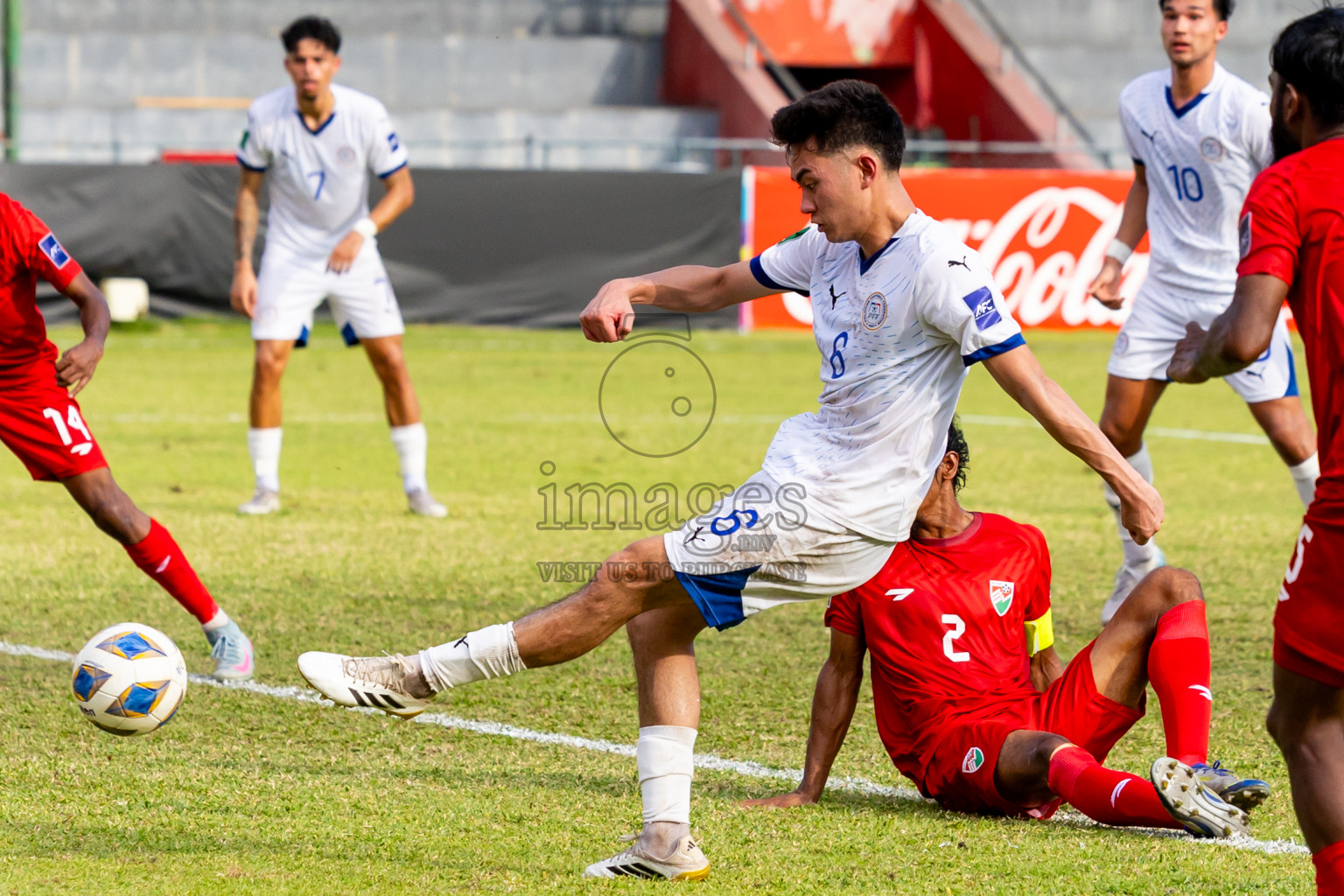 Maldives vs Philippines in AFC Asian Cup Qualifies held in National Football Stadium, Male', Maldives on Tuesday, 18th November 2025. Photos: Nausham Waheed / Images.mv