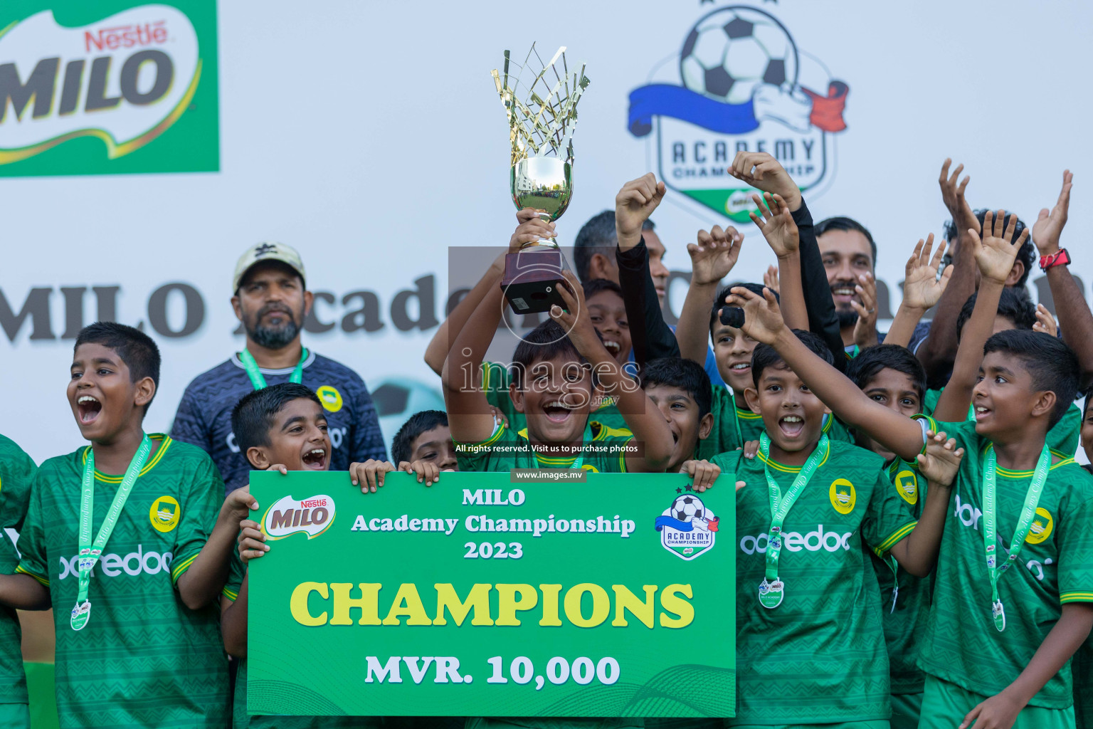 Day 2 of MILO Academy Championship 2023 (U12) was held in Henveiru Football Grounds, Male', Maldives, on Saturday, 19th August 2023. Photos: Shuu  / images.mv