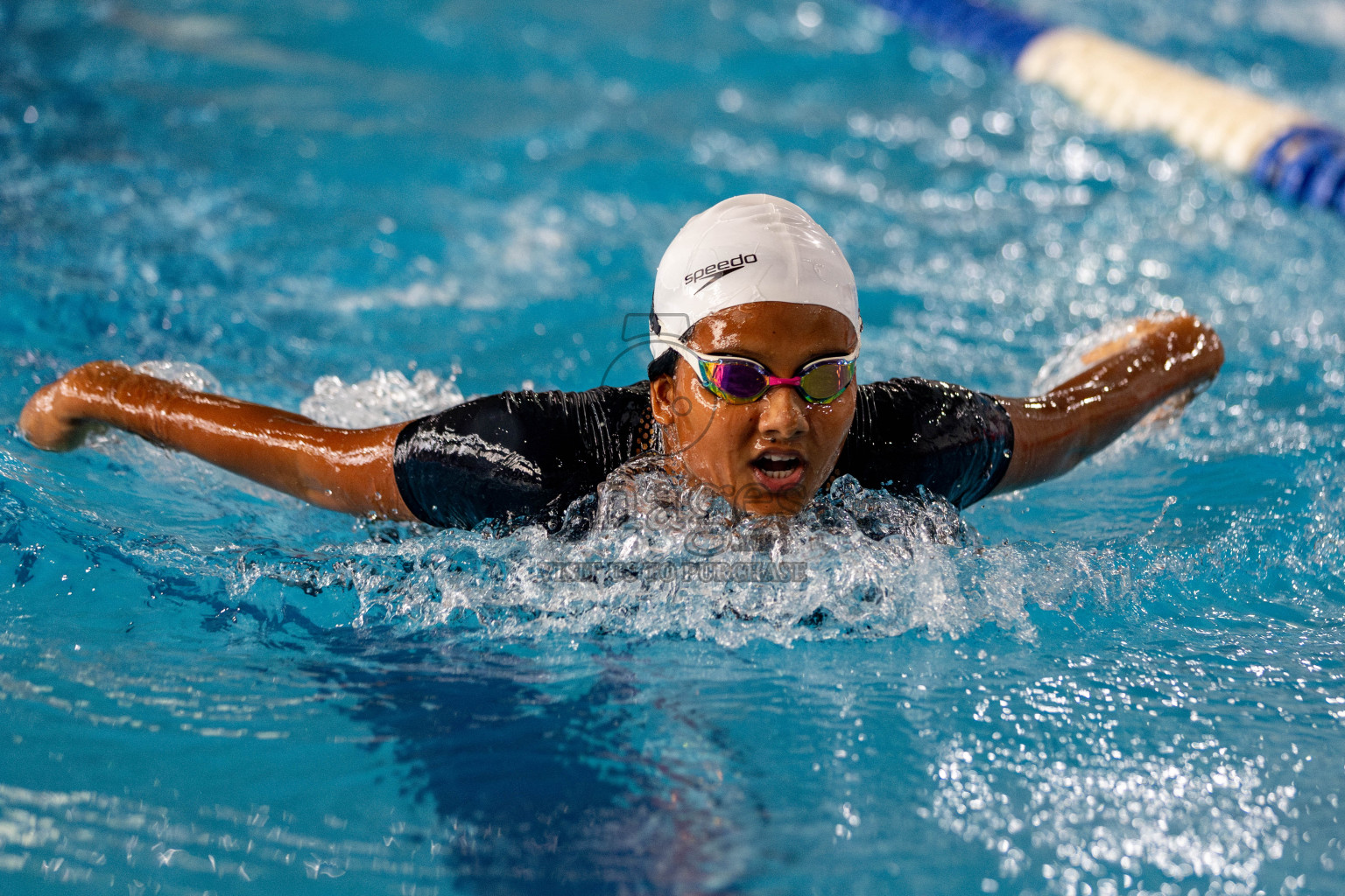 Day 3 of National Swimming Competition 2024 held in Hulhumale', Maldives on Sunday, 15th December 2024. Photos: Hassan Simah / images.mv